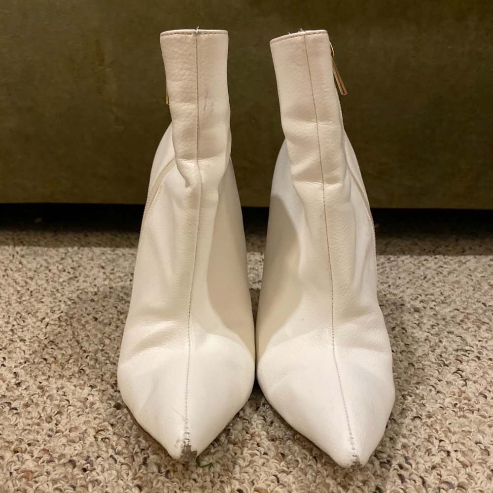 White Raye Heeled Booties